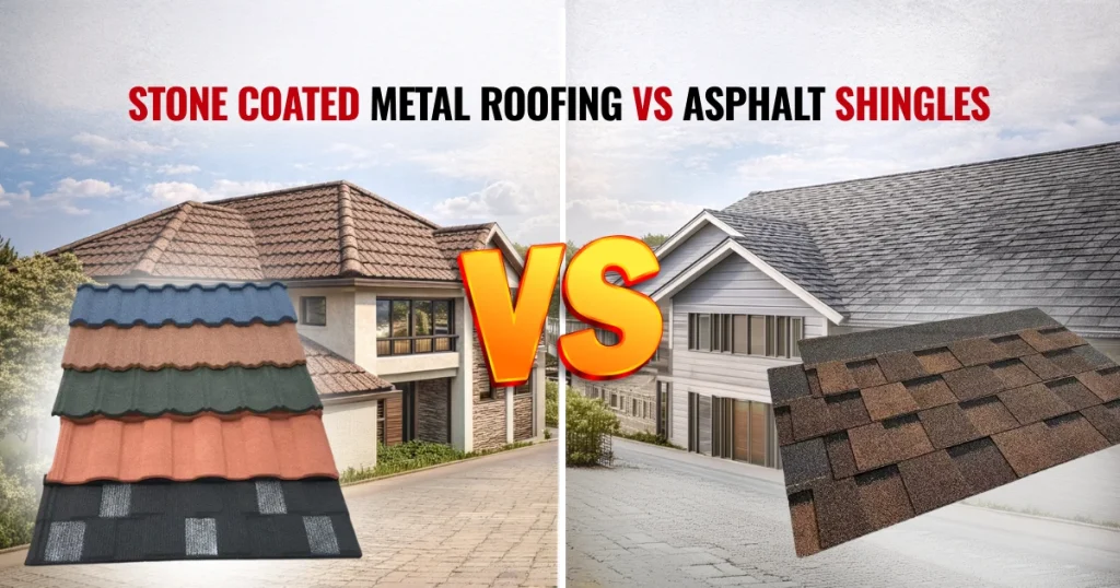 stone coated metal roofing vs asphalt shingles